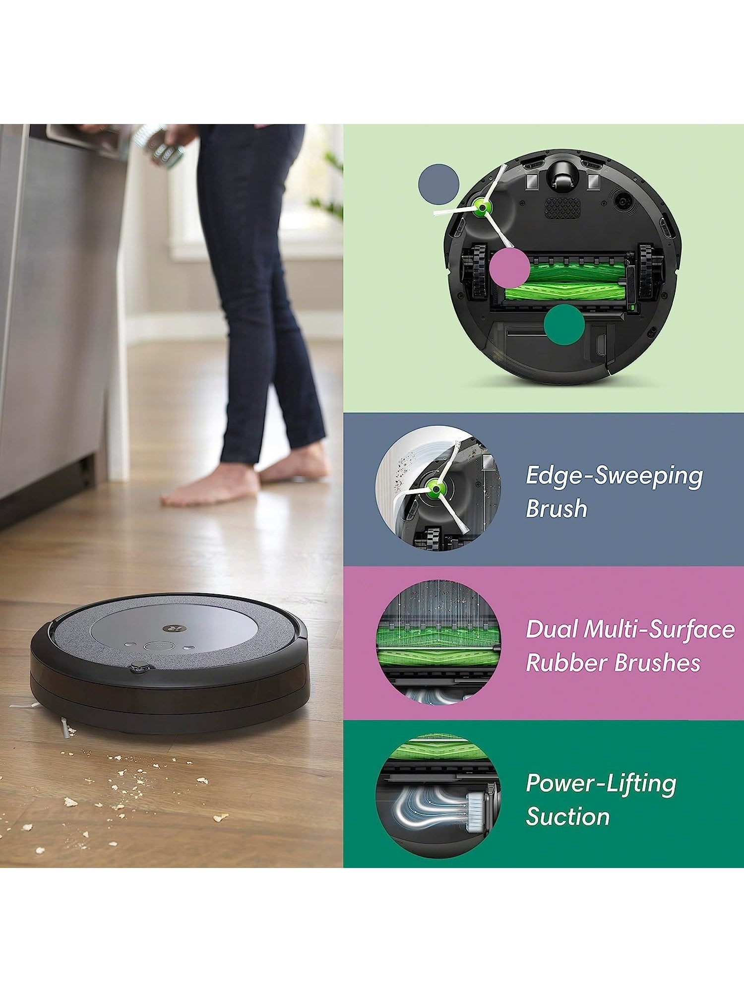 iRobot Roomba i4+ EVO Self Emptying Robot Vacuum - Empties Itself for up to 60 Days, Clean by Room with Smart Mapping, Compatible with Alexa, Ideal for Pet Hair, Carpets