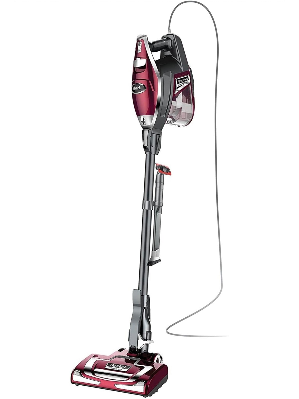 Shark HV322 Rocket Deluxe Pro Corded Stick Vacuum with LED Headlights, XL Dust Cup, Lightweight, Perfect for Pet Hair Pickup, Converts to a Hand Vacuum, with Pet Attachments,