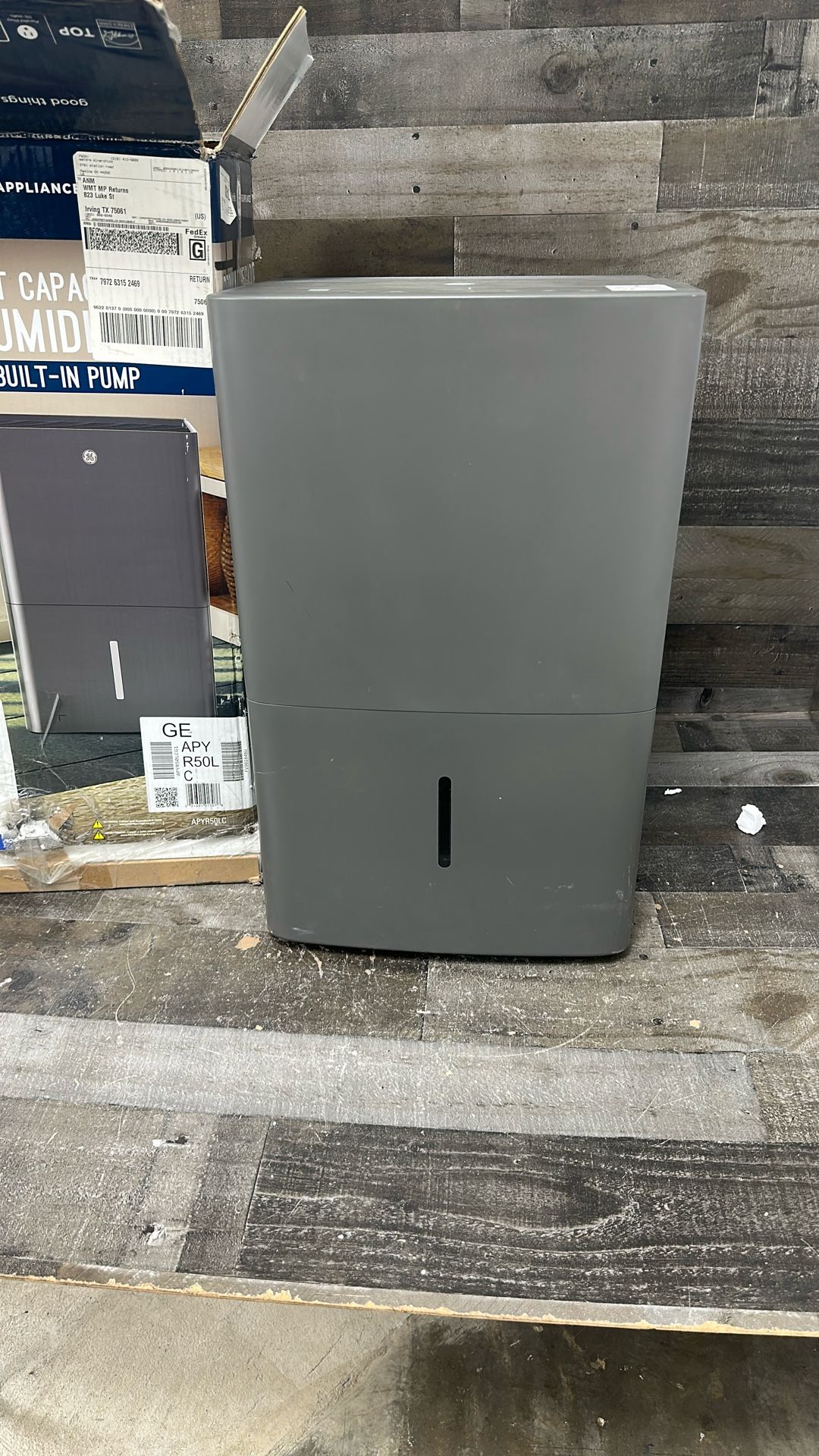 GE Smart Energy Star Portable Dehumidifier w/WiFi for Basement, Bedroom, Bathroom, Garage, Large Rooms up to 4500 Sq Ft, 50Pint w/Removable Bucket & Continuous Drain Connect for Auto/Manual Drainage ANM Liquidation