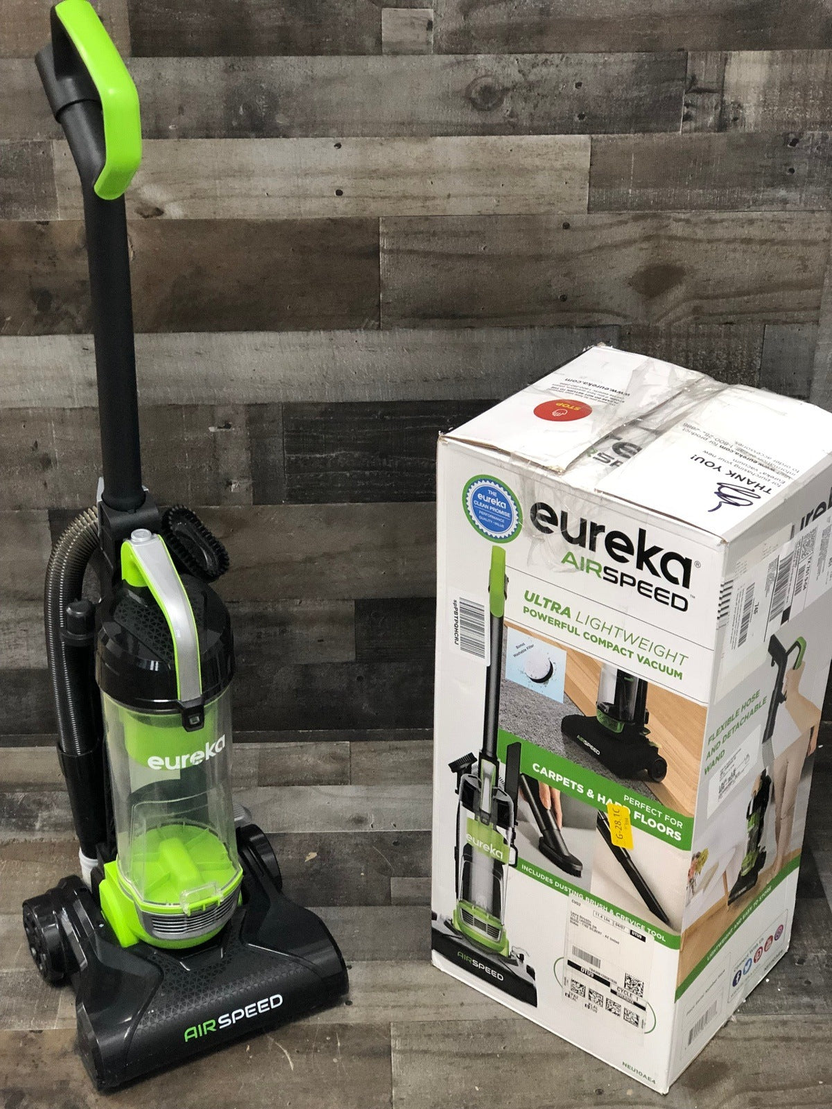 Eureka Powerful Bagless Upright Carpet and Floor Airspeed Ultra-Lightweight Vacuum Cleaner, w/Replacement Filter, Green