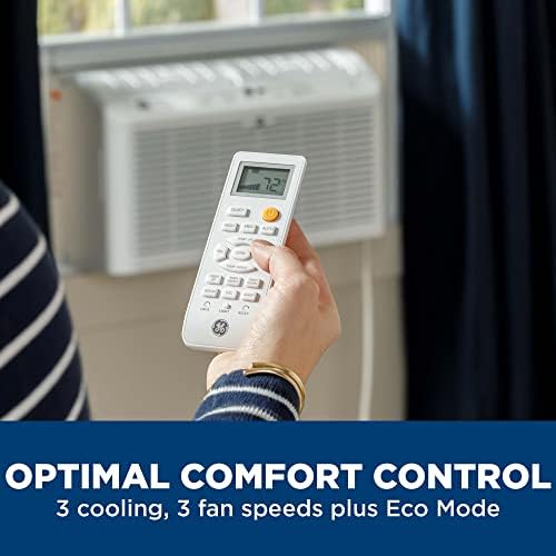 GE Window Air Conditioner 10,000 BTU for Rooms up to 450 sq ft., Wi-Fi Enabled, Energy-Efficient Cooling for Medium Rooms, Easy Install Kit, Control Using Remote or Smartphone App, White ANM Liquidation