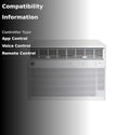 GE Window Air Conditioner 10,000 BTU for Rooms up to 450 sq ft., Wi-Fi Enabled, Energy-Efficient Cooling for Medium Rooms, Easy Install Kit, Control Using Remote or Smartphone App, White ANM Liquidation