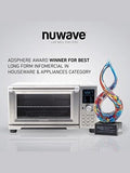 Nuwave Bravo Air Fryer Toaster Smart Oven, 12-in-1 Countertop Convection, 30-QT XL Capacity, 50°-500°F Temperature Controls, Top and Bottom Heater Adjustments 0%-100%, Brushed Stainless Steel Look ANM Liquidation