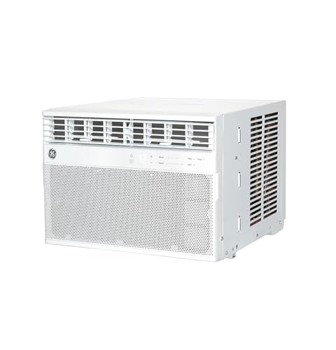 GE Window Air Conditioner 10,000 BTU for Rooms up to 450 sq ft., Wi-Fi Enabled, Energy-Efficient Cooling for Medium Rooms, Easy Install Kit, Control Using Remote or Smartphone App, White ANM Liquidation