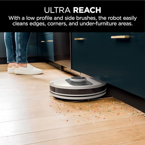 Shark AI Ultra Voice Control Robot Vacuum with Matrix Clean Navigation, Home Mapping, 60-Day Capacity, Self-Empty Base for Homes with Pets, Carpet & Hard Floors (Silver/Black)