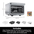 Ninja DT202BK Foodi 8-in-1 XL Pro Air Fry Oven, Large Countertop Convection and Digital Toaster Oven, 1800 Watts, Black, 12 in. ANM Liquidation