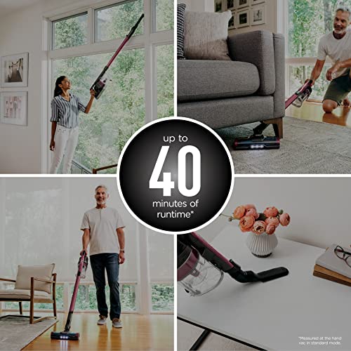 Shark Cordless Vacuum Cleaner, HEPA Filter, Lightweight, Portable, Rechargeable, Pet Hair Pickup, Removable Handheld, Crevice, Upholstery & Dusting Brush Included, 40-min runtime, Red, IZ362H ANM Liquidation