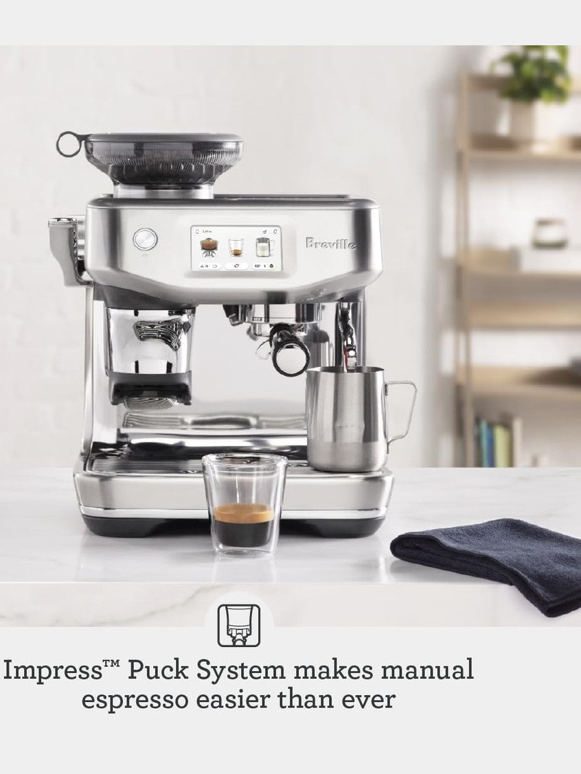 Breville Barista Touch Impress Espresso Machine BES881OLT, Olive Tapenade ANM Liquidation