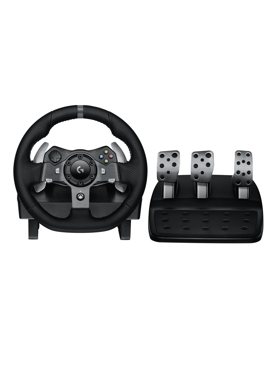 Logitech G920 Driving Force Racing Wheel and Floor Pedals, Real Force Feedback, Stainless Steel Paddle Shifters, Leather Steering Wheel Cover for Xbox Series X|S, Xbox One, PC, Mac - Black ANM Liquidation