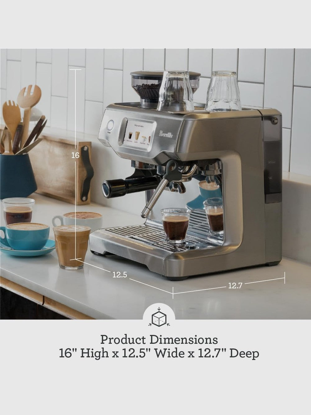 Breville Barista Touch Espresso Machine BES880BSS, Brushed Stainless Steel ANM Liquidation