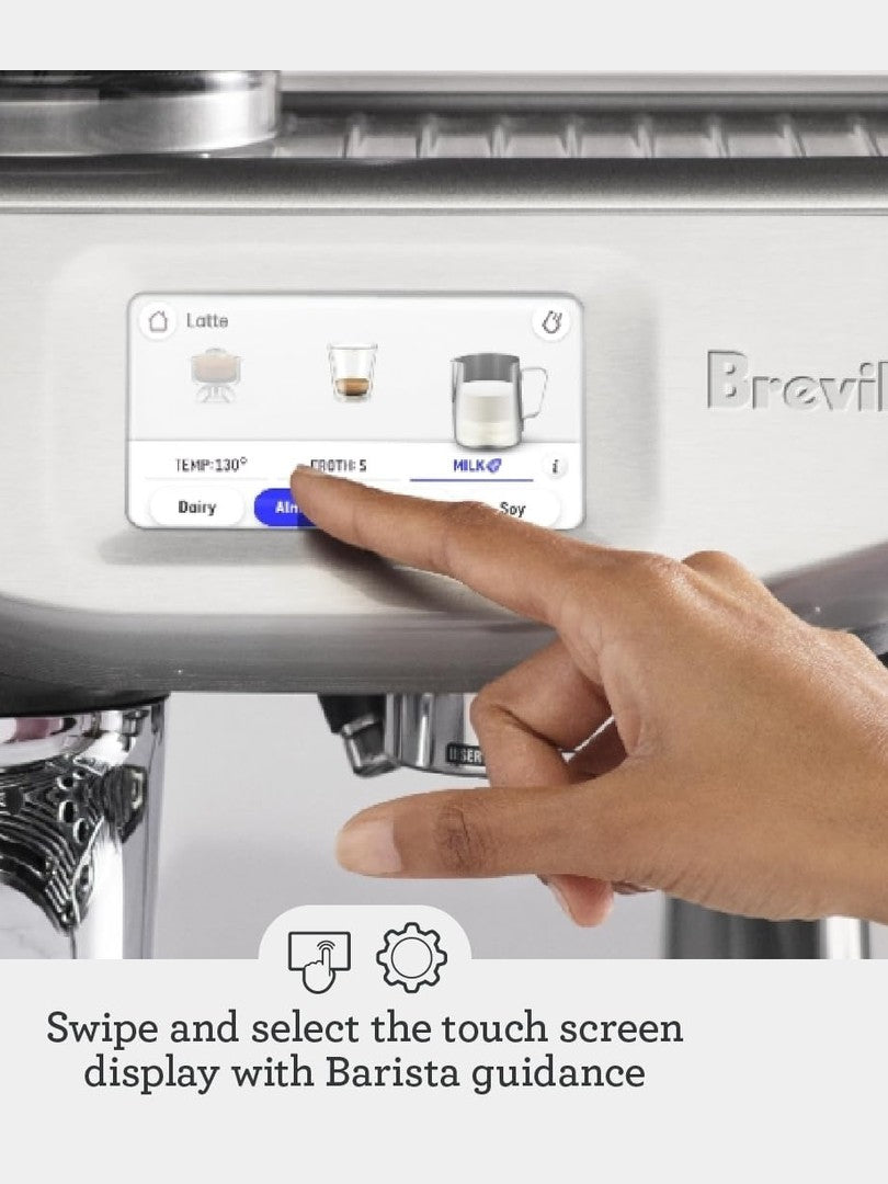 Breville Barista Touch Impress Espresso Machine BES881OLT, Olive Tapenade ANM Liquidation