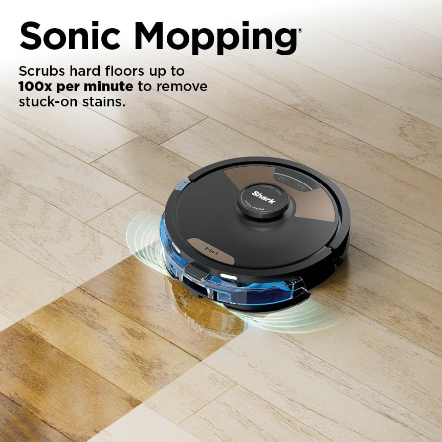 Shark Matrix Plus Robot Vacuum and Mop with Self-Empty HEPA Base, Sonic Mopping, Matrix Clean, Home Mapping, HEPA Bagless Self Empty Base, CleanEdge, for Pet Hair, UR2650WS ANM Liquidation