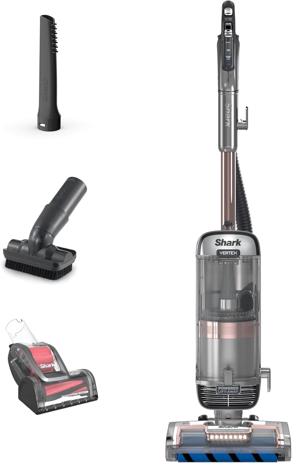 Shark POWERDETECT Upright Vacuum Cleaner with HEPA Filter, Heavy Duty Vacuum with Powerful Suction for Pet Hair Pickup, DuoClean Technology, Powered Lift-Away, Ideal for Carpets & Hardfloors, AZ4002