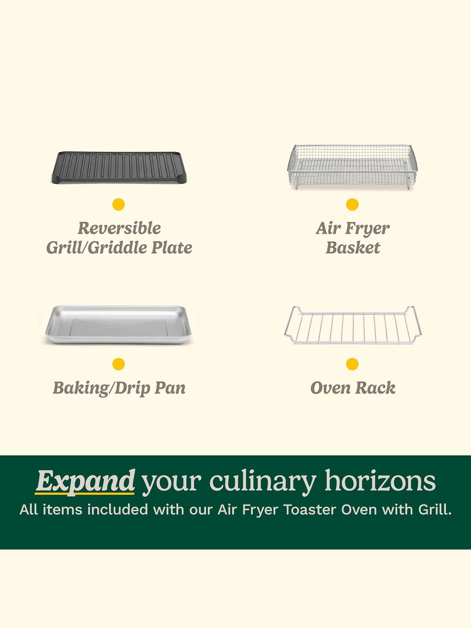 Cuisinart Air Fryer Toaster Oven with Grill, 1800W 8-1 Air Fryer Oven with Bake, Convection Bake, Grill, Broil and Warm Options, Large Capacity, 60-Minute Timer ANM Liquidation