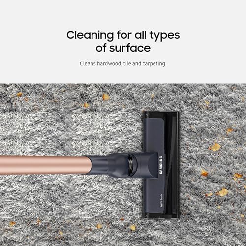 SAMSUNG Jet 60 Pet Cordless Stick Vacuum Cleaner w/ Removable Battery, Advanced Floor Cleaning, Jet Fit Brush to Clean Hardwood, Carpet and Tile, Lightweight Design, VS15A6032R7, Rose Gold ANM Liquidation