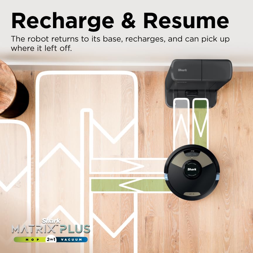 Shark Matrix Plus Robot Vacuum and Mop with Self-Empty HEPA Base, Sonic Mopping, Matrix Clean, Home Mapping, HEPA Bagless Self Empty Base, CleanEdge, for Pet Hair, UR2650WS ANM Liquidation