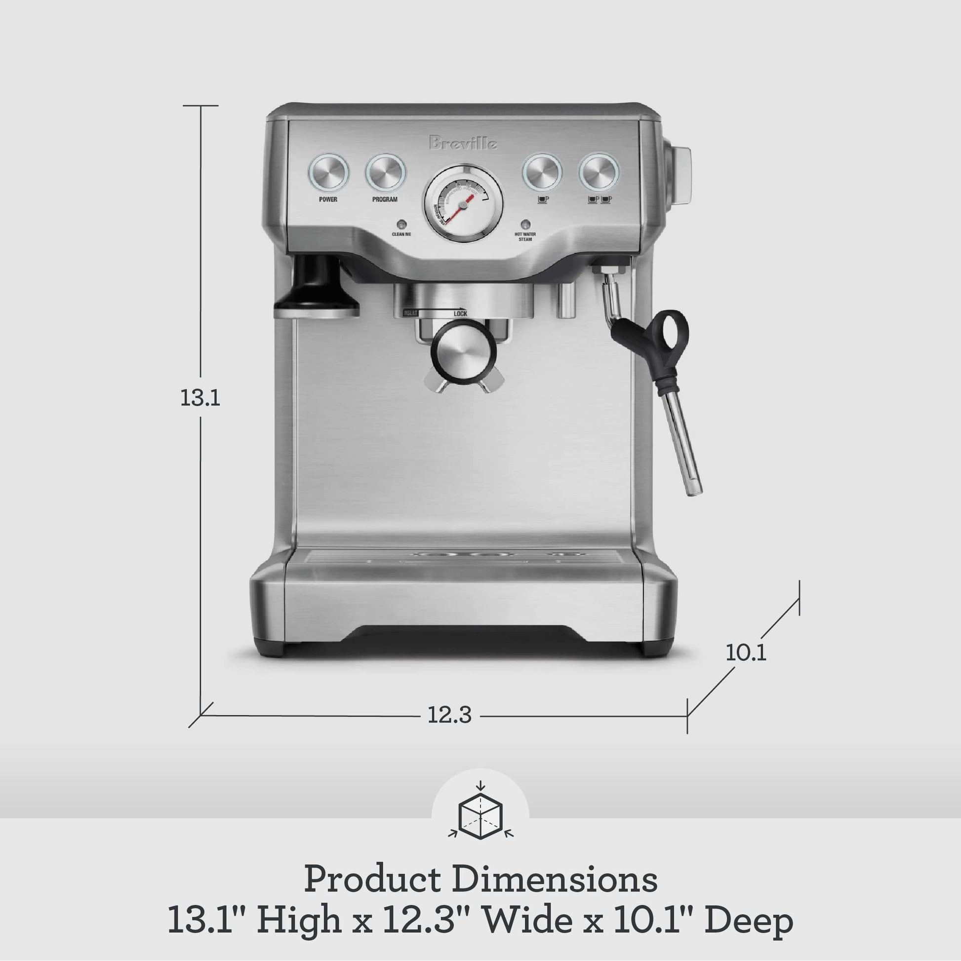 Breville Infuser Espresso Machine BES840XL, Brushed Stainless Steel ANM Liquidation