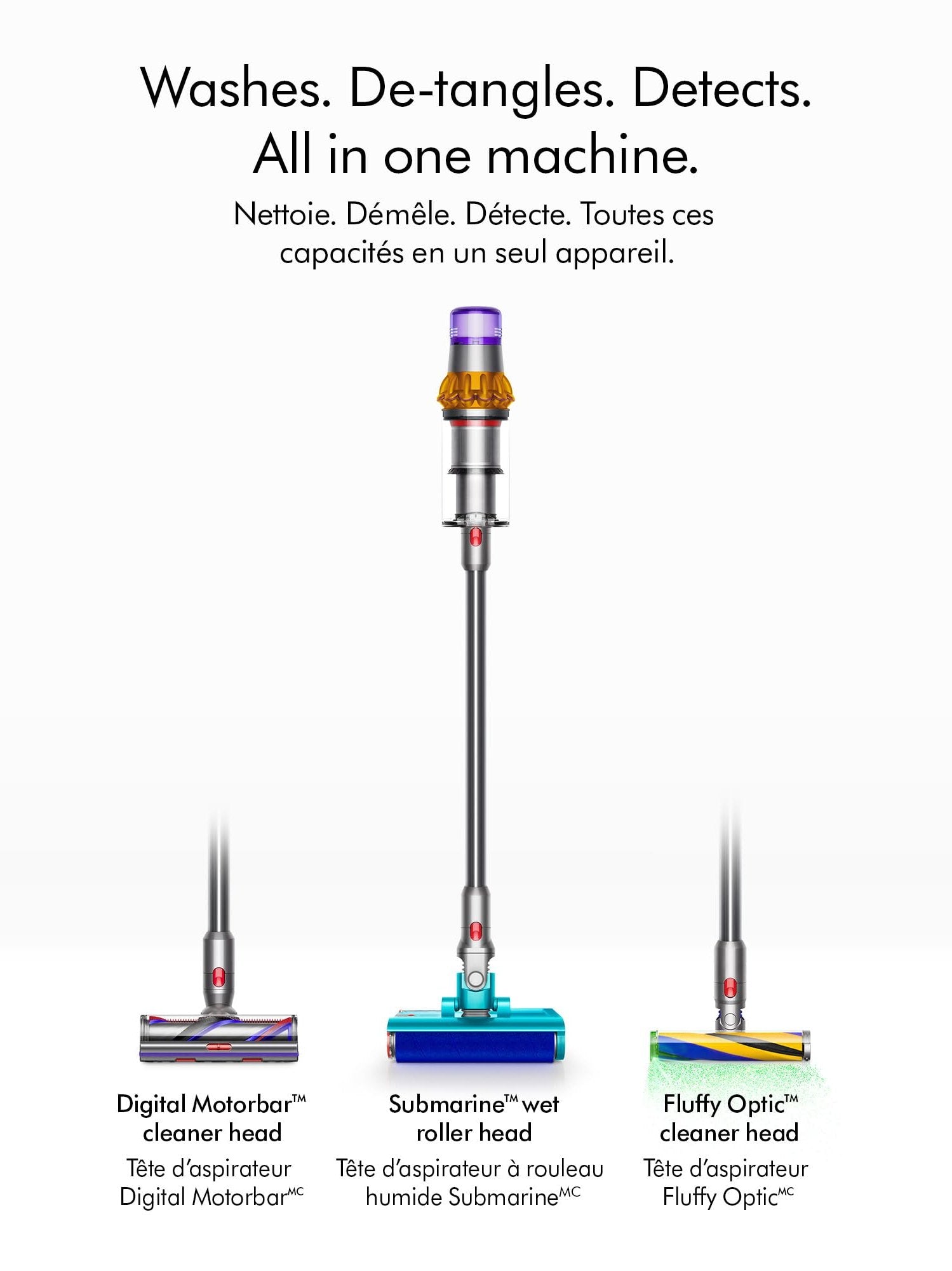 Dyson V15 Detect Plus Cordless Vacuum, Illumination Reveals dust, 240AW, 3 Power Modes, Up to 60 Minutes,² Deep Cleans Hard Floors and Carpets, Detangles pet Hair, Converts to Handheld ANM Liquidation