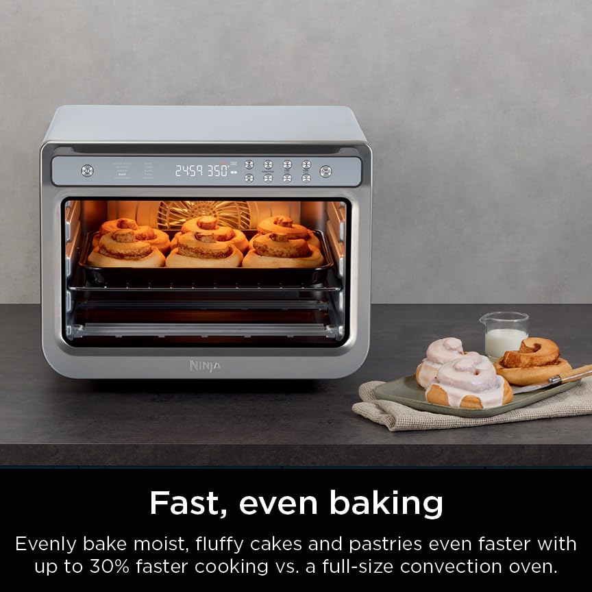 Ninja DT202BK Foodi 8-in-1 XL Pro Air Fry Oven, Large Countertop Convection and Digital Toaster Oven, 1800 Watts, Black, 12 in. ANM Liquidation