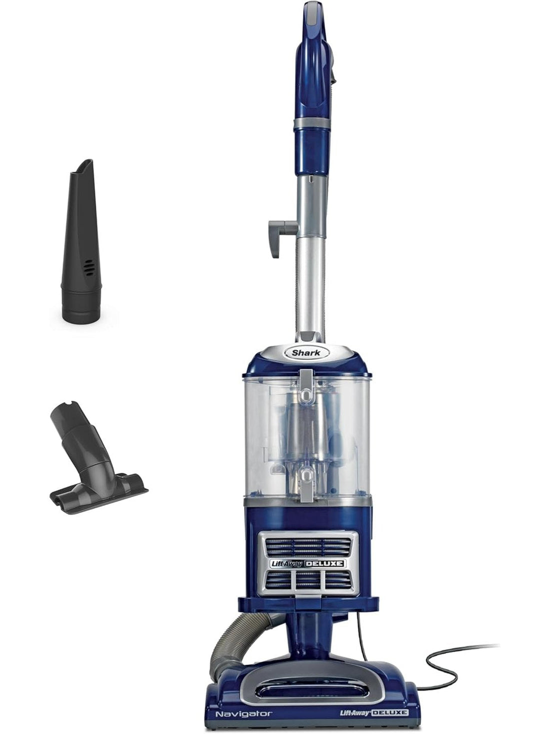 Shark Upright Vacuum, Navigator Lift-Away Deluxe with Large Dust Cup Capacity, HEPA Filter, Swivel Steering, Upholstery Tool & Crevice Tool, Blue, NV360 (Scratch) ANM Liquidation