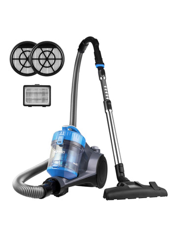 Eureka WhirlWind Bagless Canister 2.5L Vacuum Cleaner, Lightweight Vac for Carpets and Hard Floors, NEN110A, Blue