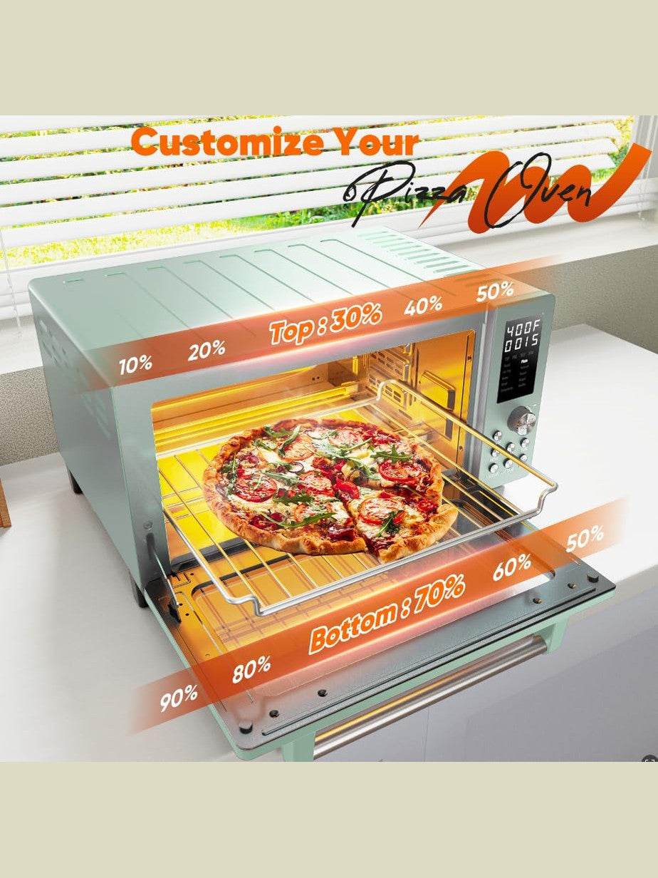 Nuwave Bravo Pro Convection Air Fryer Toaster Oven Combo, 2025 New and Improved, 10-in-1, 50°-450°F Temp Controls, Quick & Even Crisp Technology, 21Qt Capacity, Stainless Steel, PFAS Free ANM Liquidation