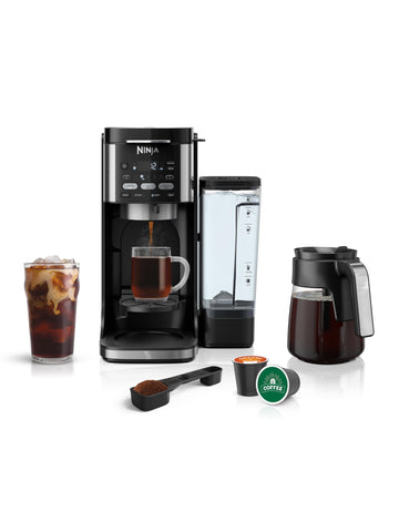 Ninja | Drip Coffee Maker | DualBrew Pro Hot & Iced Coffee Machine | Use with K-Cup Coffee Pods | 3 Brew Styles (Classic, Rich, & Iced) | 60oz Removable Reservoir & Dishwasher Safe | Black | CFP101