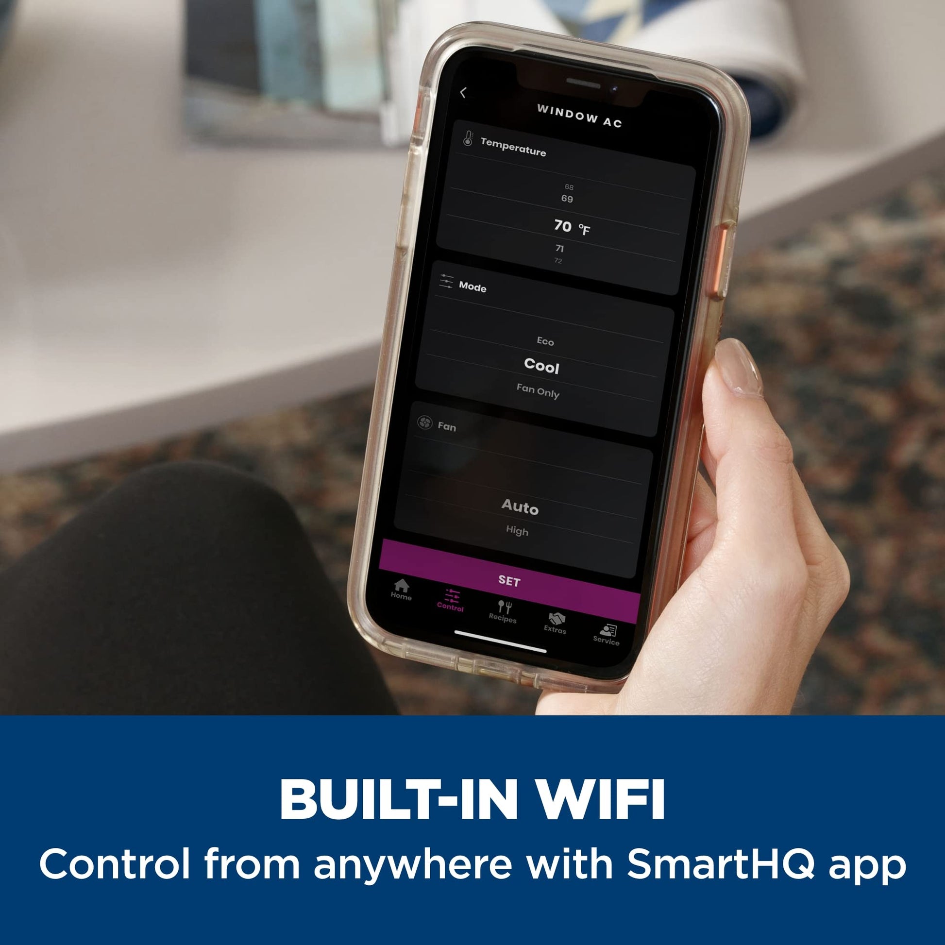 GE Window Air Conditioner 10,000 BTU for Rooms up to 450 sq ft., Wi-Fi Enabled, Energy-Efficient Cooling for Medium Rooms, Easy Install Kit, Control Using Remote or Smartphone App, White ANM Liquidation