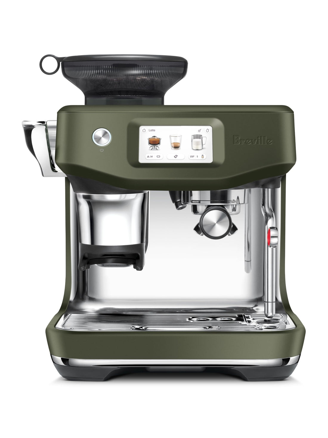 Breville Barista Touch Impress Espresso Machine BES881OLT, Olive Tapenade ANM Liquidation