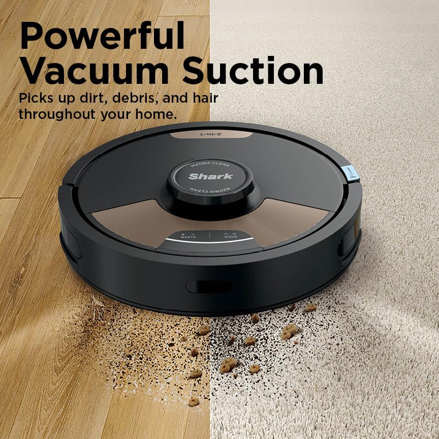 Shark Matrix Plus Robot Vacuum and Mop with Self-Empty HEPA Base, Sonic Mopping, Matrix Clean, Home Mapping, HEPA Bagless Self Empty Base, CleanEdge, for Pet Hair, UR2650WS ANM Liquidation