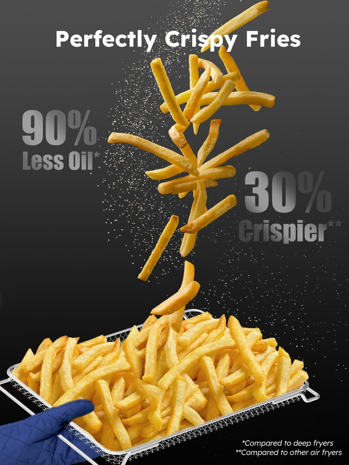 Nuwave Bravo XL Pro Air Fryer Toaster Oven, Improved 100% Super Convection, Quicker & Crispier Results, 100 Presets, Multi-Layer Even Cooking, 50-500F, Smart Probe, PFAS Free, 30QT, Stainless Steel ANM Liquidation