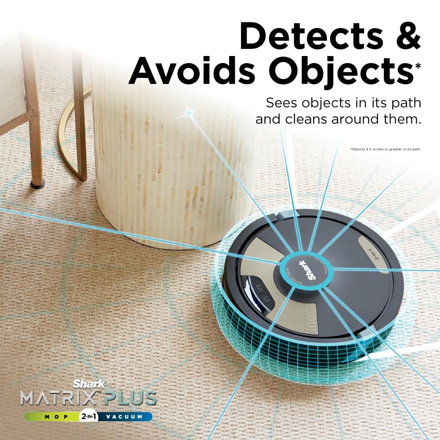 Shark Matrix Plus Robot Vacuum and Mop with Self-Empty HEPA Base, Sonic Mopping, Matrix Clean, Home Mapping, HEPA Bagless Self Empty Base, CleanEdge, for Pet Hair, UR2650WS ANM Liquidation