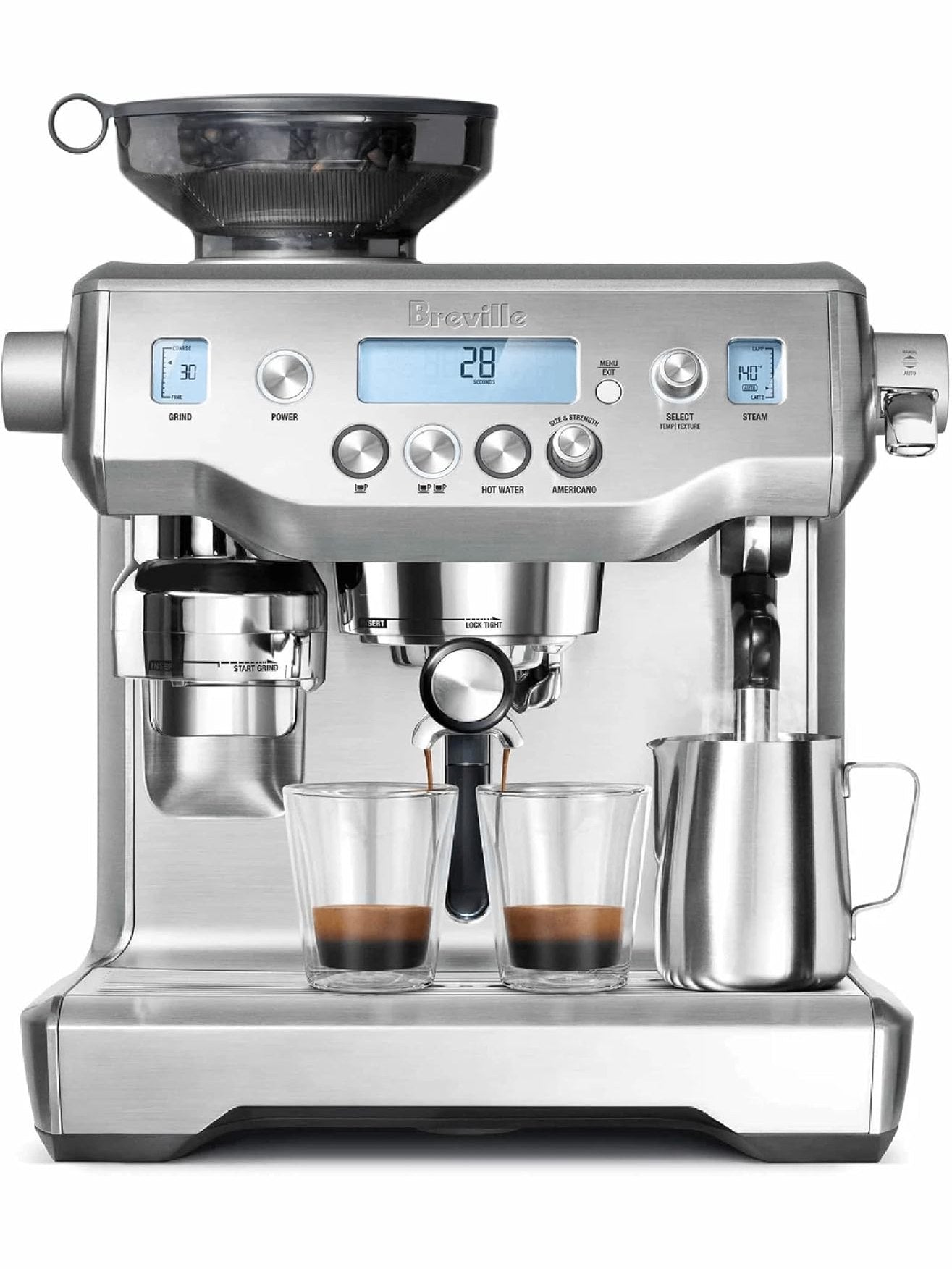 Breville Oracle Espresso Machine BES980XL, Brushed Stainless Steel ANM Liquidation