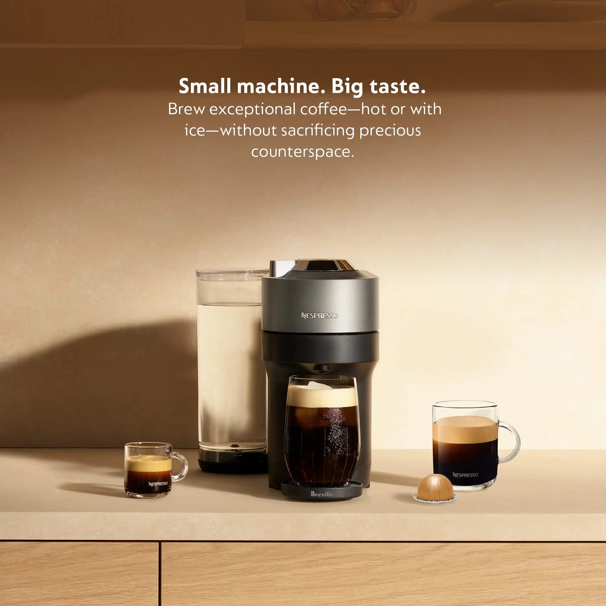 Matte Black Nespresso Vertuo Pop+ Deluxe: Brewing Coffee