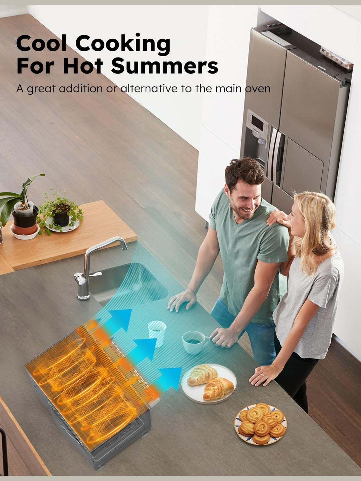 Nuwave Bravo XL Pro Air Fryer Toaster Oven, Improved 100% Super Convection, Quicker & Crispier Results, 100 Presets, Multi-Layer Even Cooking, 50-500F, Smart Probe, PFAS Free, 30QT, Stainless Steel ANM Liquidation