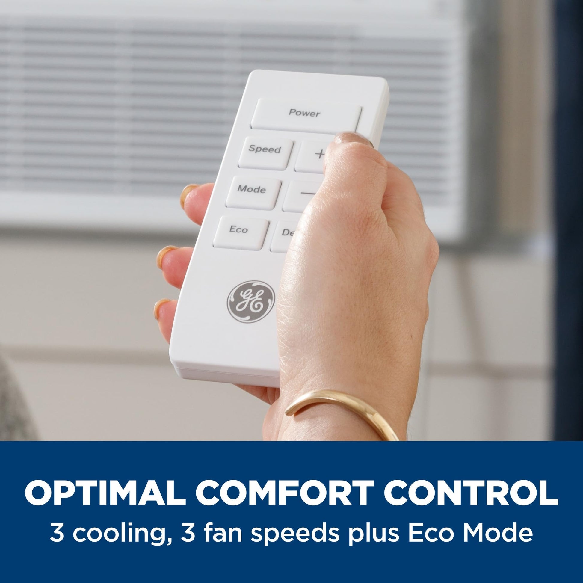 GE Window Air Conditioner 10,000 BTU for Rooms up to 450 sq ft., Wi-Fi Enabled, Energy-Efficient Cooling for Medium Rooms, Easy Install Kit, Control Using Remote or Smartphone App, White ANM Liquidation