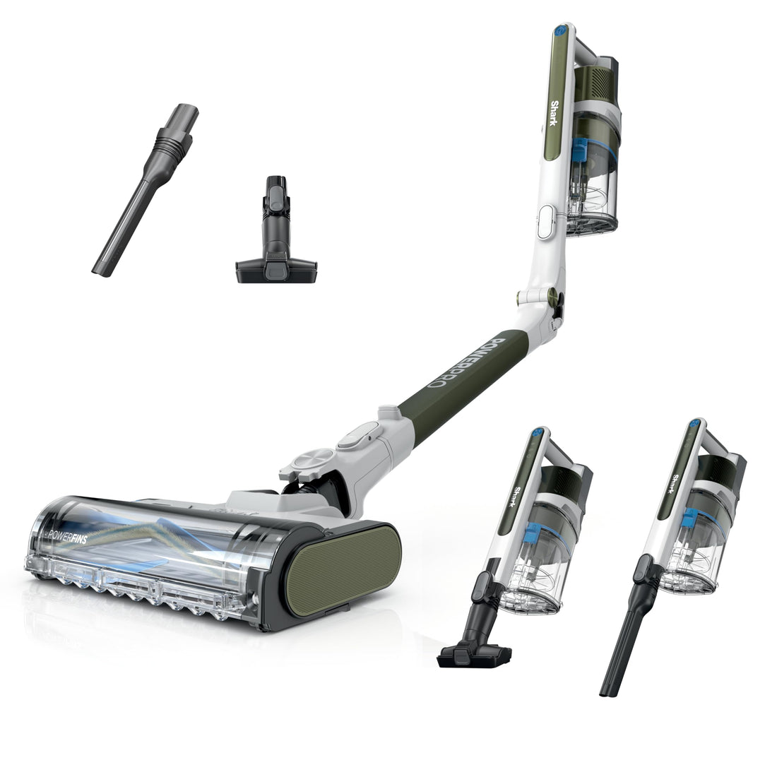 Shark PowerPro Flex Pet Plus Cordless Vacuum, FloorDetect Technology, MultiFLEX Wand, HEPA Filter, for Carpets & Hard Floors, Up to 50-Minute Runtime, Powerful Pet Hair Pickup, Olive, IZ387H ANM Liquidation