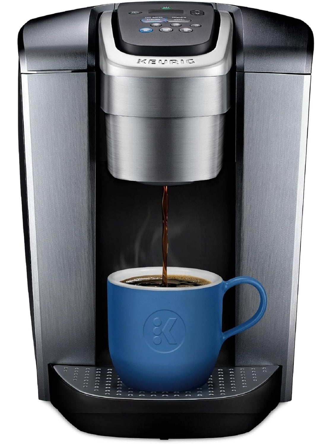 Keurig K-Elite Single Serve K-Cup Pod Coffee Maker, with Strength and Temperature Control, Iced Coffee Capability, 8 to 12oz Brew Size, Programmable, Brushed Silver ANM Liquidation