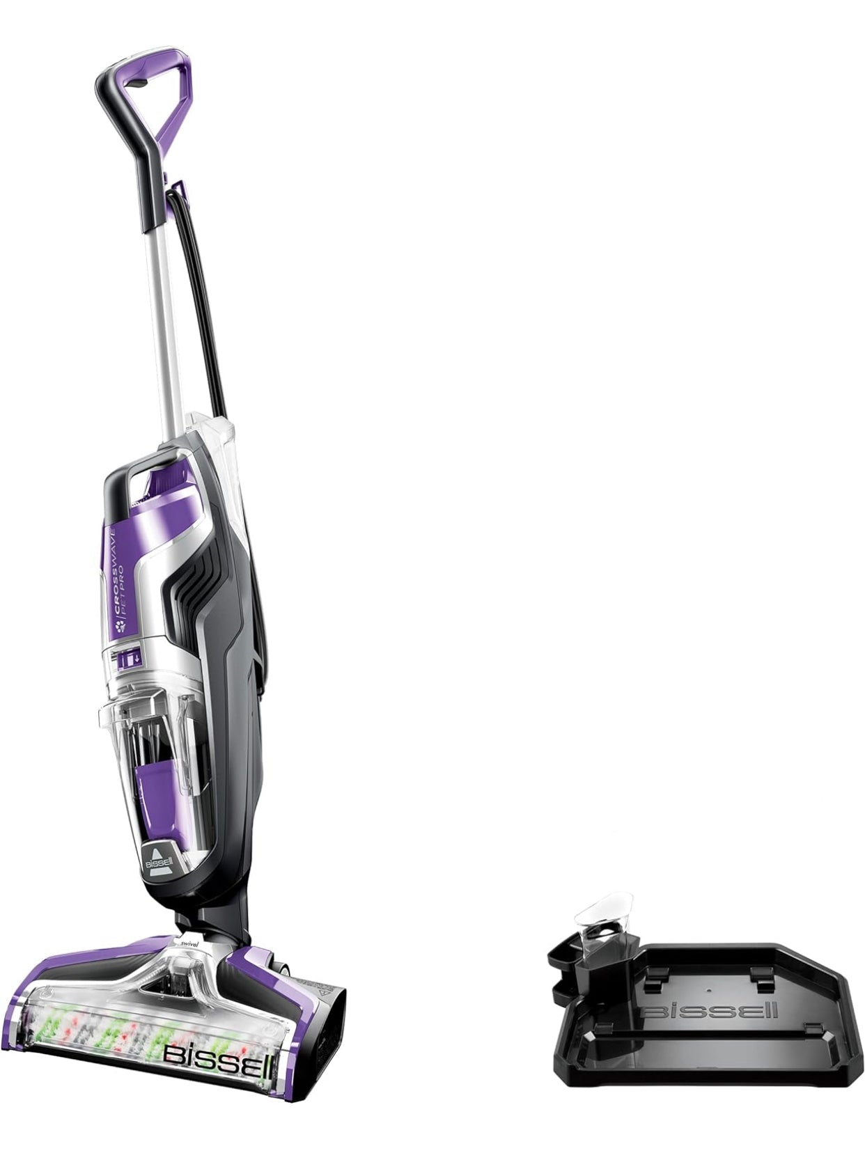 BISSELL Crosswave Pet Pro All in One Wet Dry Vacuum Cleaner and Mop for Hard Floors and Area Rugs, Purple, 2306A
