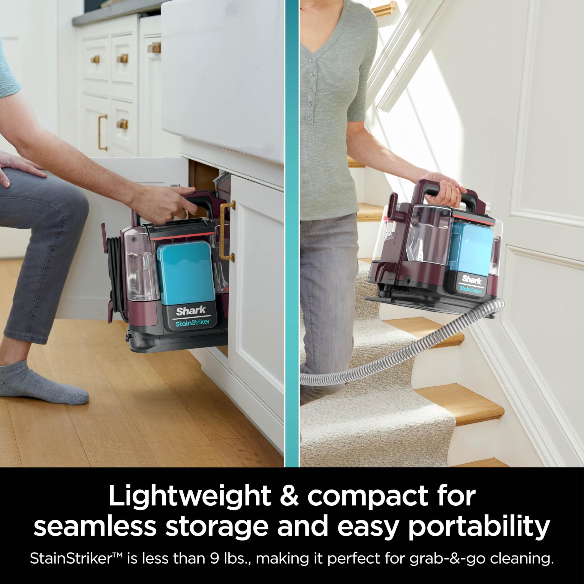 Shark StainStriker Portable Carpet, Upholstery & Area Rug Cleaner with Pet Mess Tool, Stain & Odor Remover, Perfect for Car Interiors, Includes 3 Cleaning Tools & Cleaning Solution, White, PX201 ANM Liquidation