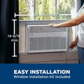 GE Window Air Conditioner 10,000 BTU for Rooms up to 450 sq ft., Wi-Fi Enabled, Energy-Efficient Cooling for Medium Rooms, Easy Install Kit, Control Using Remote or Smartphone App, White ANM Liquidation