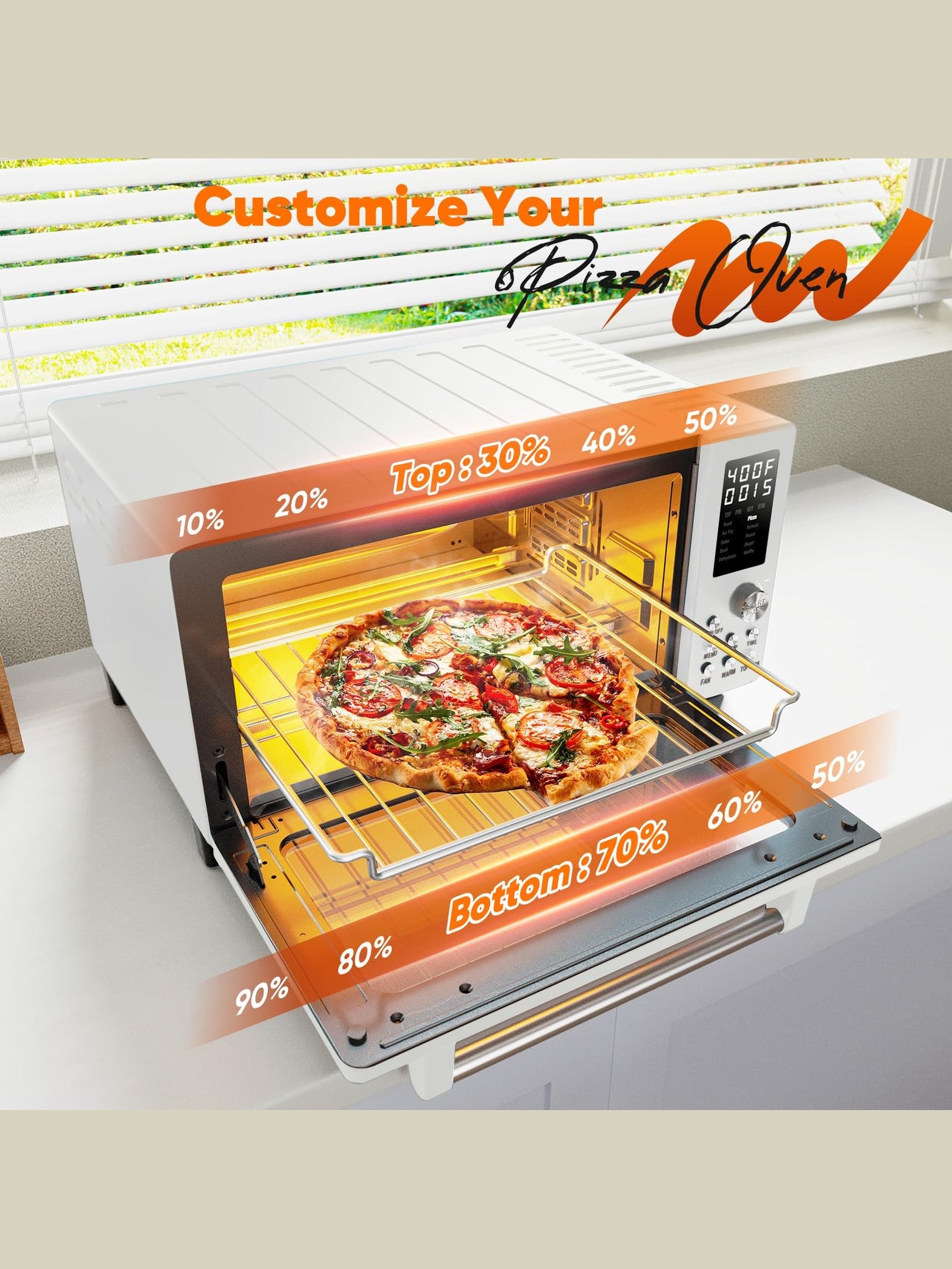 Nuwave Bravo Pro Convection Air Fryer Toaster Oven Combo, 2025 New and Improved, 10-in-1, 50°-450°F Temp Controls, Quick & Even Crisp Technology, 21Qt Capacity, Stainless Steel, PFAS Free ANM Liquidation