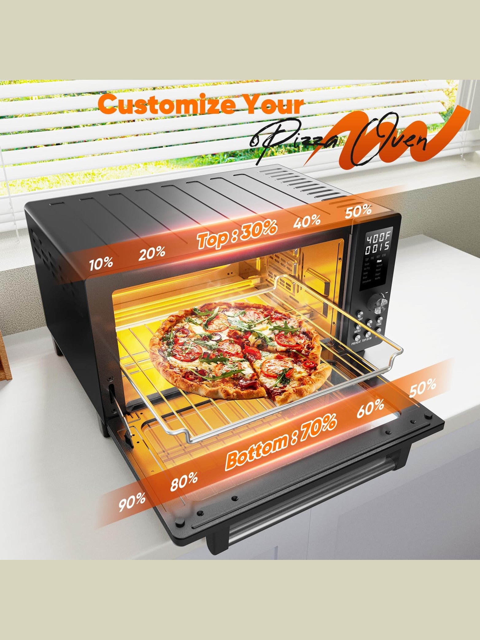 Nuwave Bravo Pro Convection Air Fryer Toaster Oven Combo, 2025 New and Improved, 10-in-1, 50°-450°F Temp Controls, Quick & Even Crisp Technology, 21Qt Capacity, Stainless Steel, PFAS Free ANM Liquidation