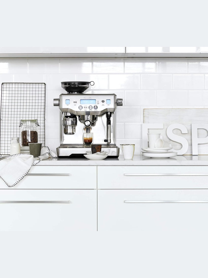 Breville Oracle Espresso Machine BES980XL, Brushed Stainless Steel ANM Liquidation