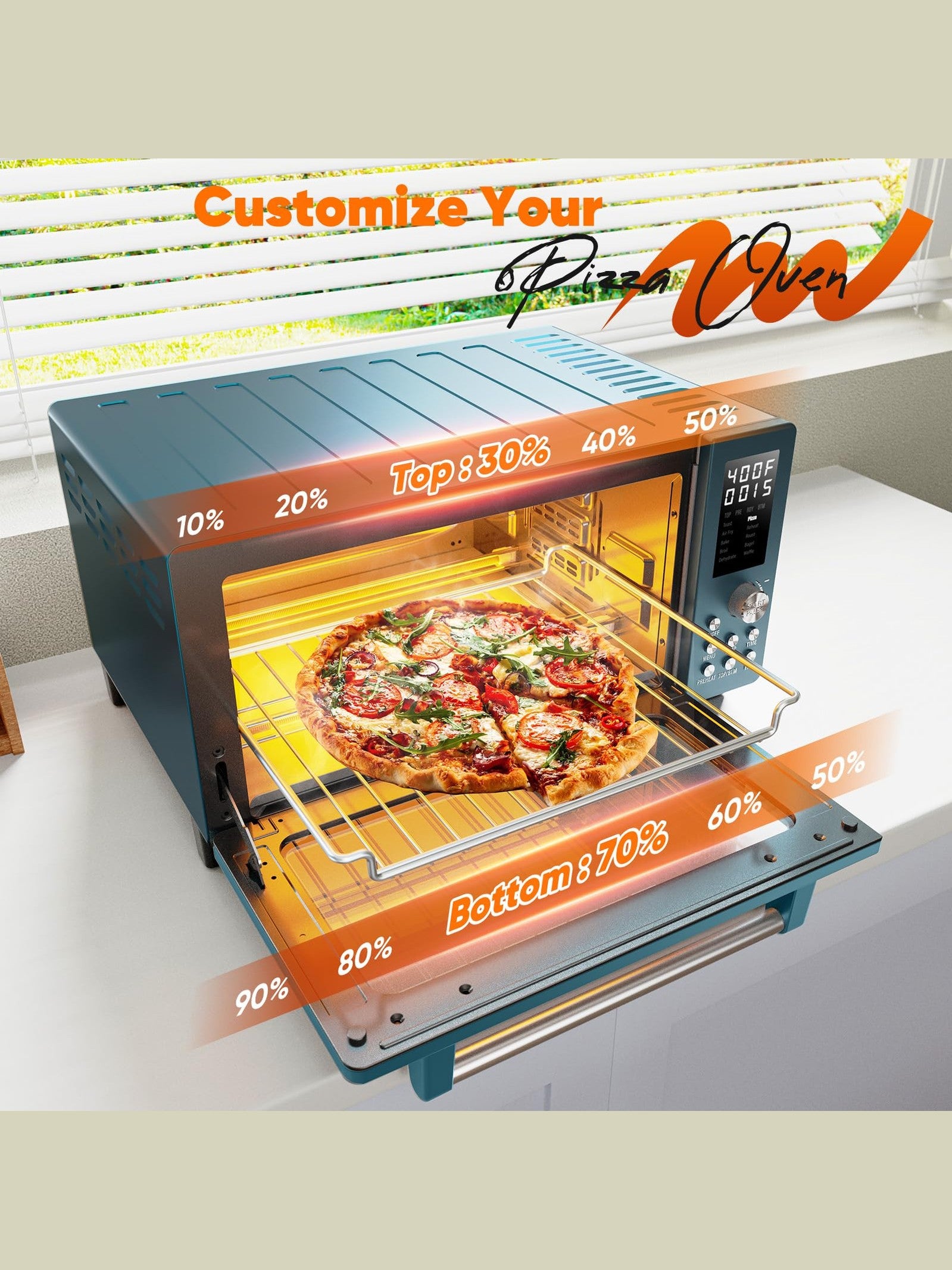 Nuwave Bravo Pro Convection Air Fryer Toaster Oven Combo, 2025 New and Improved, 10-in-1, 50°-450°F Temp Controls, Quick & Even Crisp Technology, 21Qt Capacity, Stainless Steel, PFAS Free ANM Liquidation