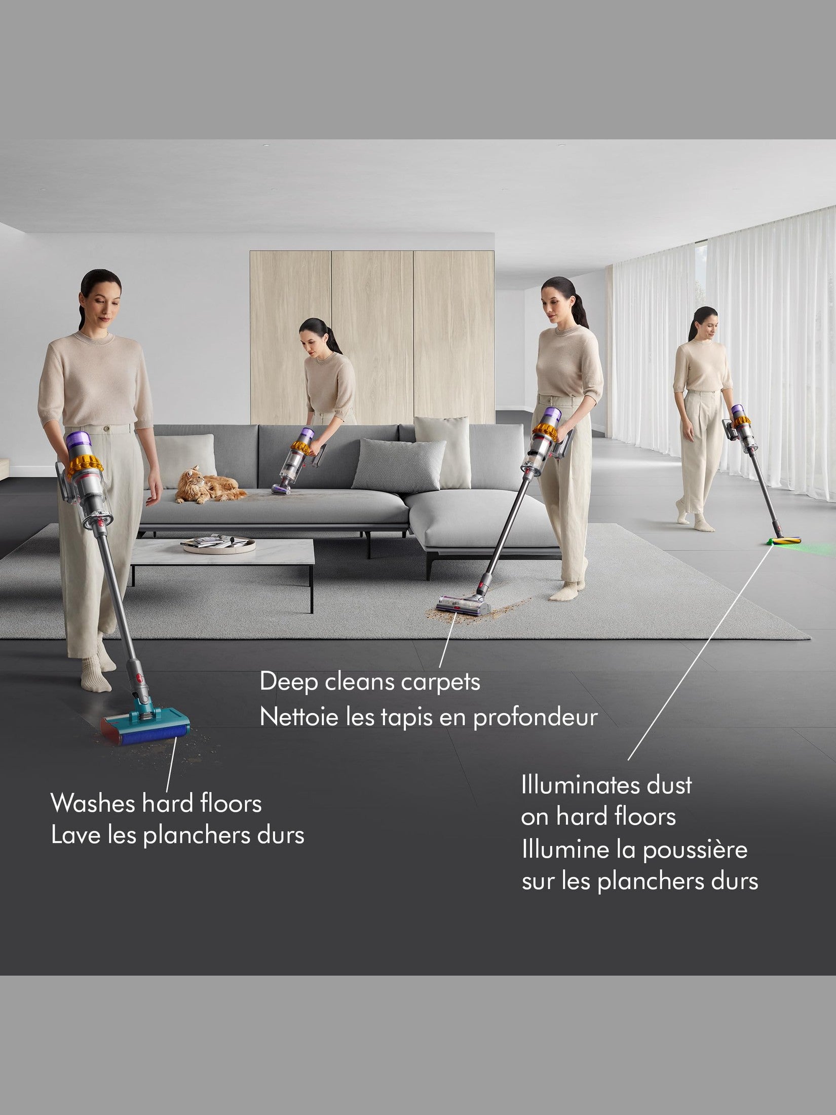 Dyson V15 Detect Plus Cordless Vacuum, Illumination Reveals dust, 240AW, 3 Power Modes, Up to 60 Minutes,² Deep Cleans Hard Floors and Carpets, Detangles pet Hair, Converts to Handheld ANM Liquidation