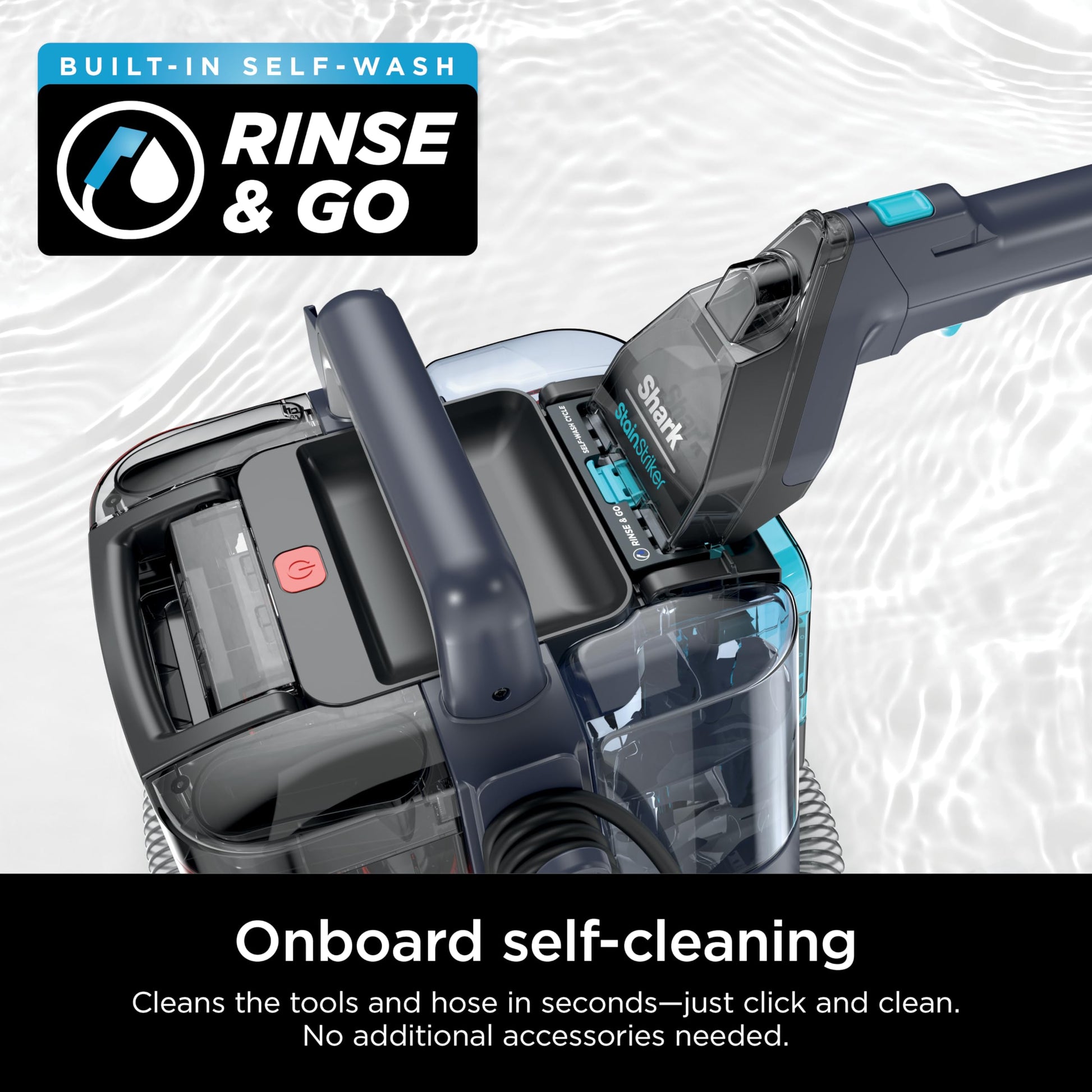 Shark StainStriker Portable Carpet, Upholstery & Area Rug Cleaner with Pet Mess Tool, Stain & Odor Remover, Perfect for Car Interiors, Includes 3 Cleaning Tools & Cleaning Solution, White, PX201 ANM Liquidation