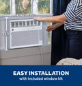 GE Window Air Conditioner 10,000 BTU for Rooms up to 450 sq ft., Wi-Fi Enabled, Energy-Efficient Cooling for Medium Rooms, Easy Install Kit, Control Using Remote or Smartphone App, White ANM Liquidation