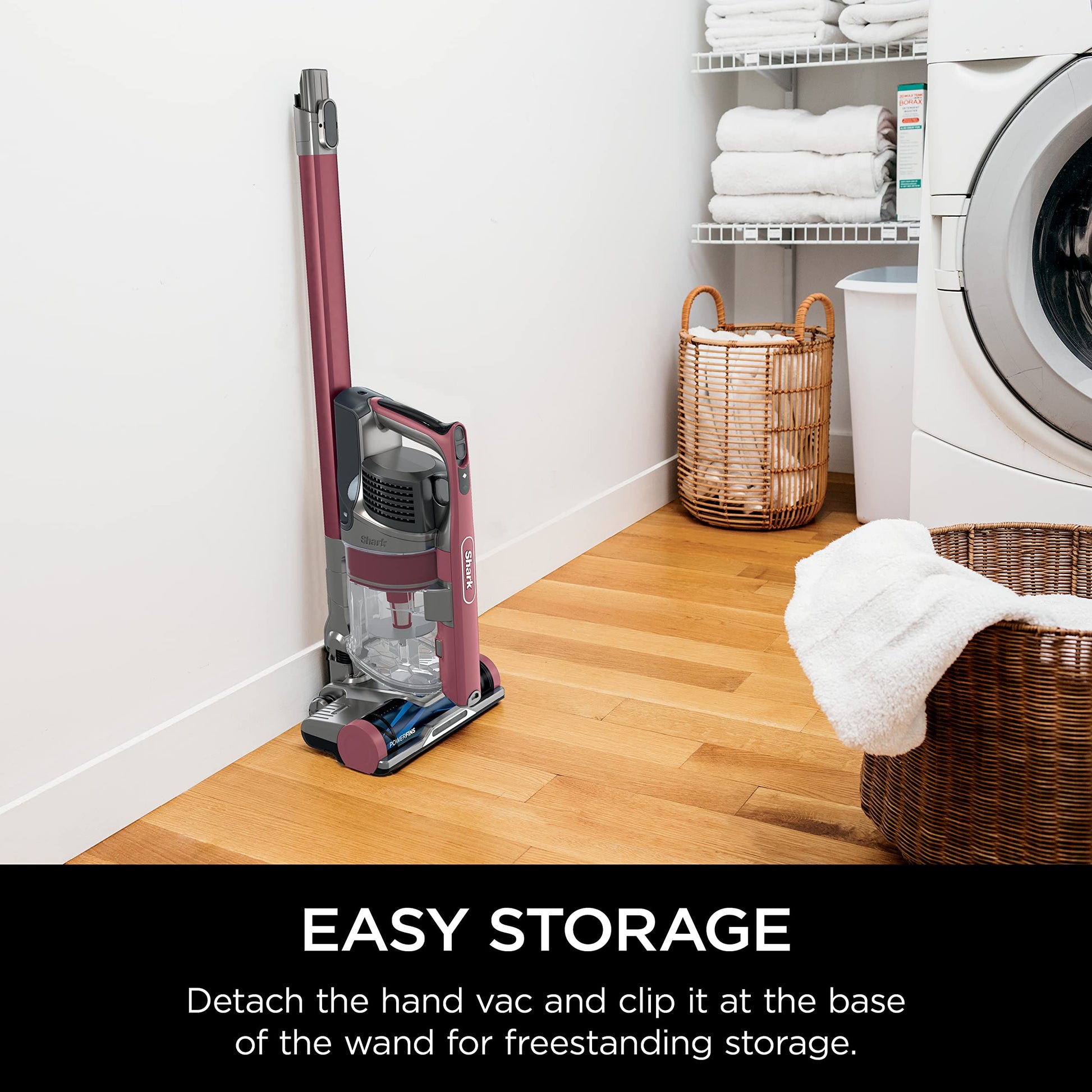 Shark Cordless Vacuum Cleaner, HEPA Filter, Lightweight, Portable, Rechargeable, Pet Hair Pickup, Removable Handheld, Crevice, Upholstery & Dusting Brush Included, 40-min runtime, Red, IZ362H ANM Liquidation