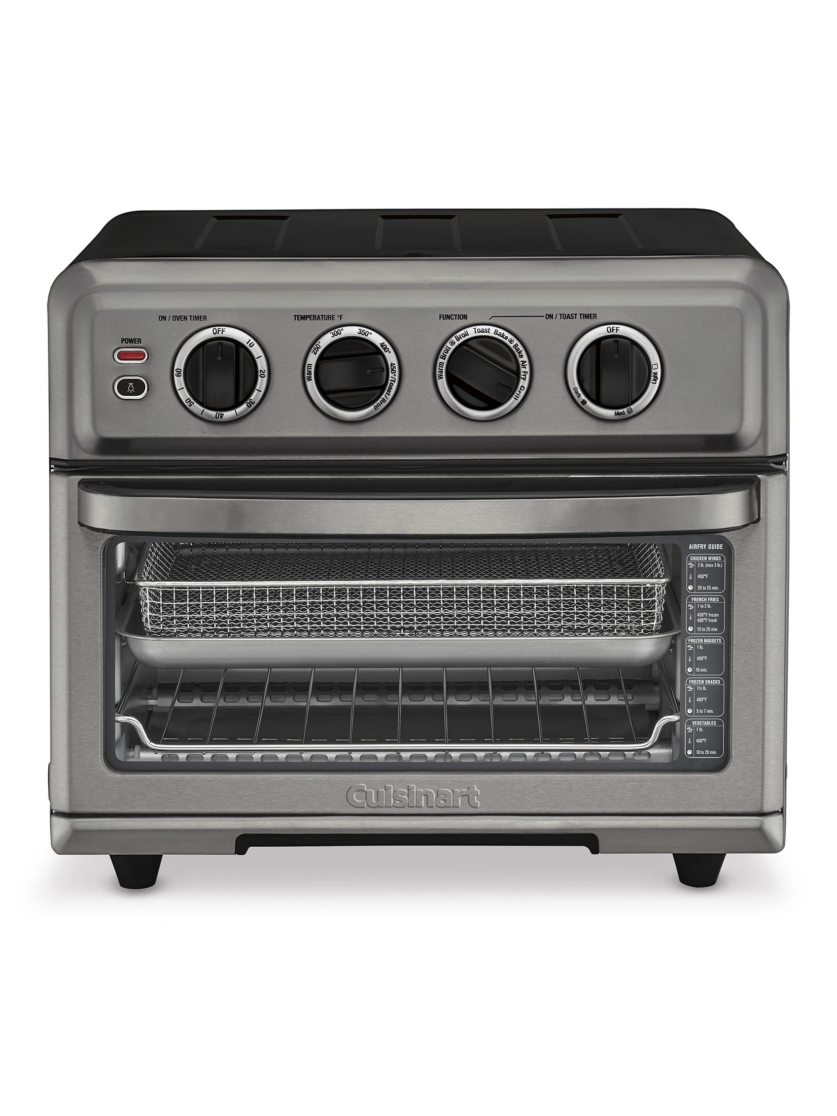 Cuisinart Air Fryer Toaster Oven with Grill, 1800W 8-1 Air Fryer Oven with Bake, Convection Bake, Grill, Broil and Warm Options, Large Capacity, 60-Minute Timer ANM Liquidation